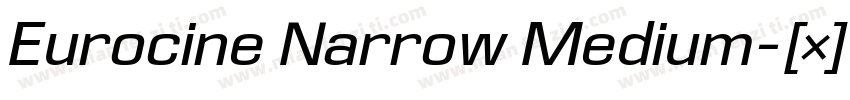 Eurocine Narrow Medium字体转换